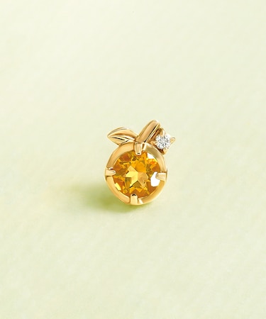 【 Solo Pierce】K18・K10 オレンジティーハーフピアス