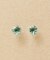 [ セカンドピアス] Pt リリィカットグリーンクォーツピアス
