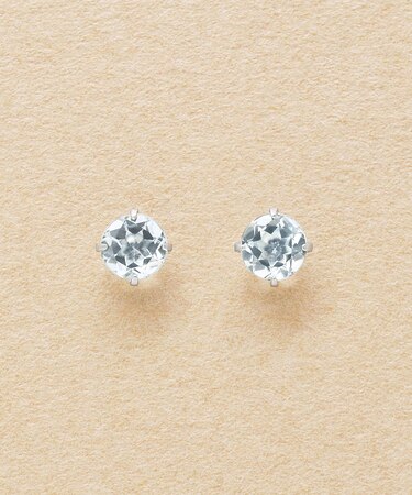 [ セカンドピアス]Pt アクアマリンピアス
