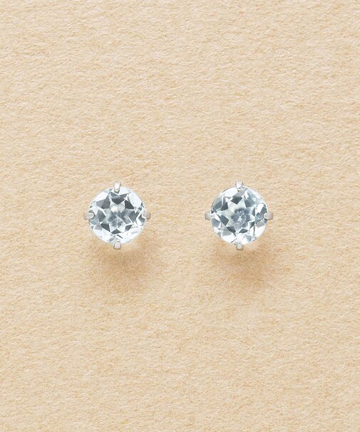 [ セカンドピアス]Pt アクアマリンピアス
