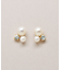 K18・K10 タンスイパール&アクアマリンピアス ( YG)