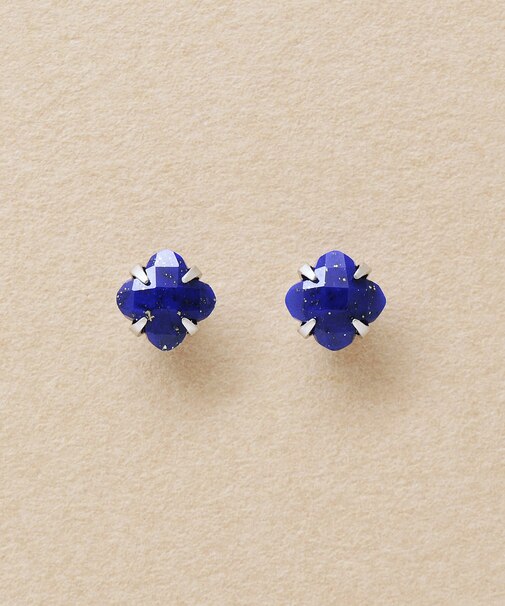 [ セカンドピアス] Pt リリィカットラピスラズリピアス