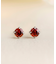 [ セカンドピアス] Pt ガーネットピアス