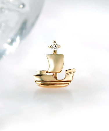 【 Solo Pierce】K18・K10 帆船 ハーフピアス