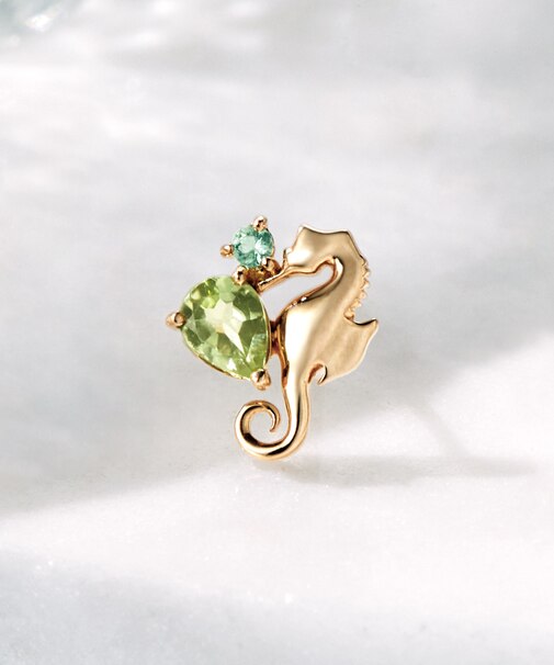 【 Solo Pierce】K18・K10 タツノオトシゴ ハーフピアス