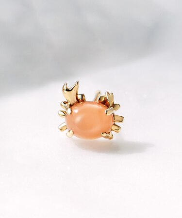 【 Solo Pierce】K18・K10 カニちゃん ハーフピアス