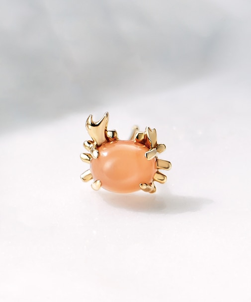 【 Solo Pierce】K18・K10 カニちゃん ハーフピアス
