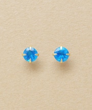 [ セカンドピアス] K18 ネオンブルーアパタイトピアス