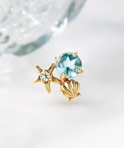 【 Solo Pierce】K18・K10 コキーユ ハーフピアス