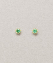 [ セカンドピアス]K18エメラルドピアス