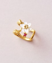 [ 誕生花ジュエリー] 7月ユリイヤーカフ