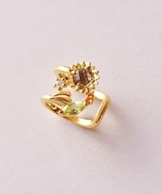 [ 誕生花ジュエリー] 8月ヒマワリイヤーカフ