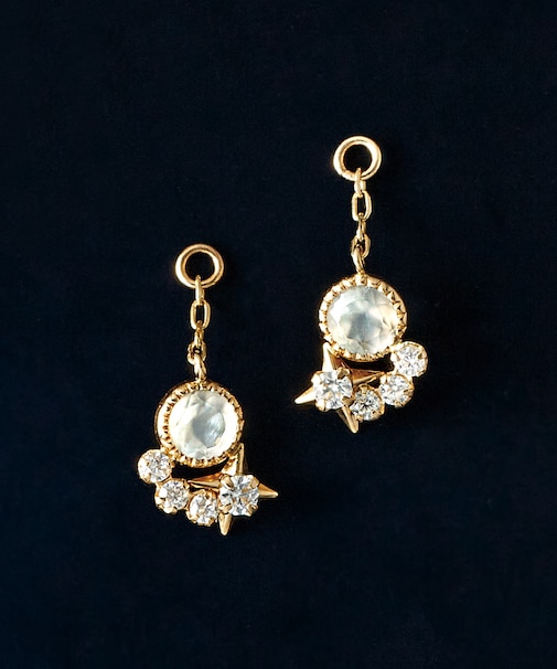 【 Palette】K10 モアサナイト チャーム スペース