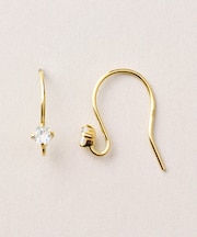 【Palette】K10YG　ブルームーンストーンベースピアス(ワイヤー)