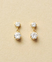 【Lively】K10 ２石 スイングピアス( YG)