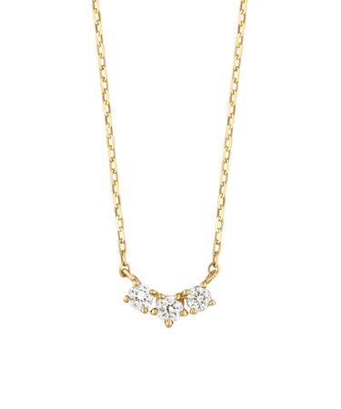 K10 トリロジアダイヤモンドネックレス( YG)