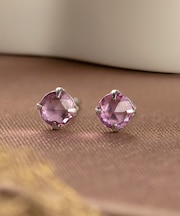 [ セカンドピアス] Pt ピンクサファイヤピアス