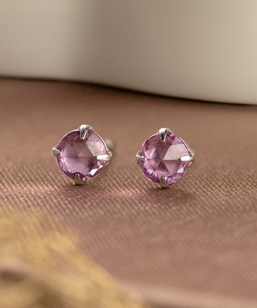 [ セカンドピアス] Pt ピンクサファイヤピアス