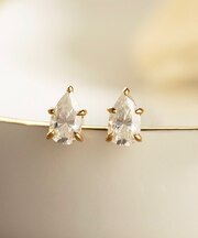 [ セカンドピアス] K18 モアサナイトピアス