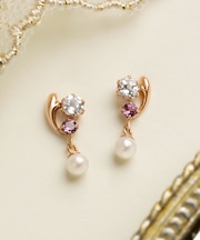 K18・K10 ガーネット アカンサスピアス