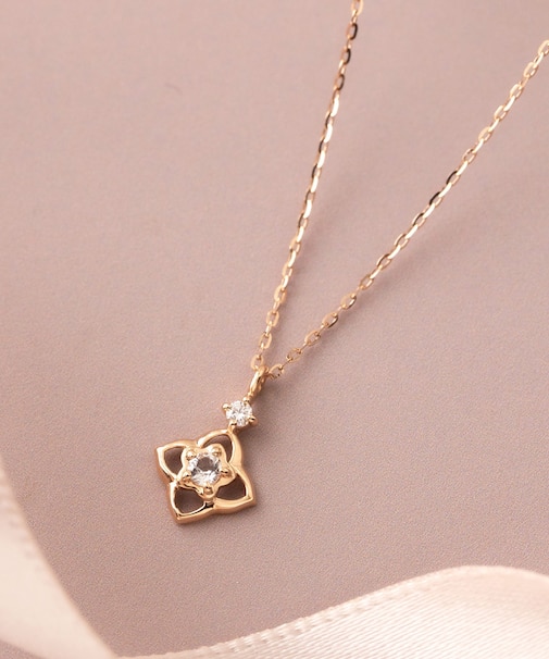 K10 ダイヤモンド ミルテ ネックレス( PG)