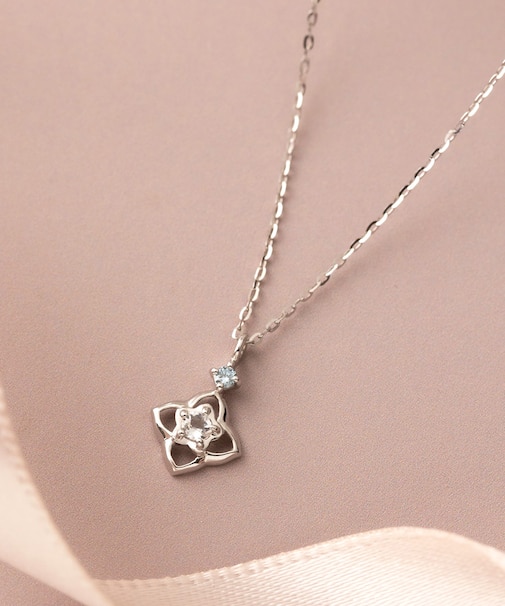 K10 ダイヤモンド ミルテ ネックレス( WG)