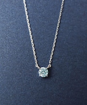 プラチナ アイスブルーダイヤモンド数量限定ソリテアネックレス