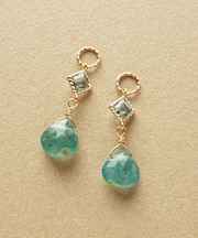 【 Palette】K10　ブルートパーズ×グランディディエライトチャーム(大きめ丸カン)