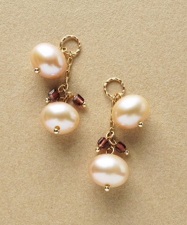 【 Palette】K10　タンスイパールチャーム(大きめ丸カン）