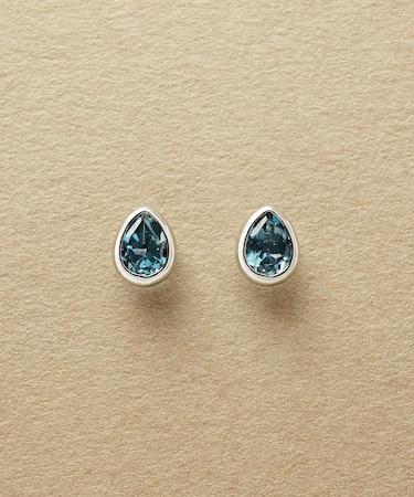 [ セカンドピアス] Ptロンドンブルートパーズしずくピアス