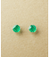 [ セカンドピアス]Pt グリーンメノウピアス(4mm)