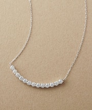 K10 モアサナイト メレラインデコルテネックレス ( WG)