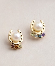 K18・K10 レインボー&ホースシューピアス