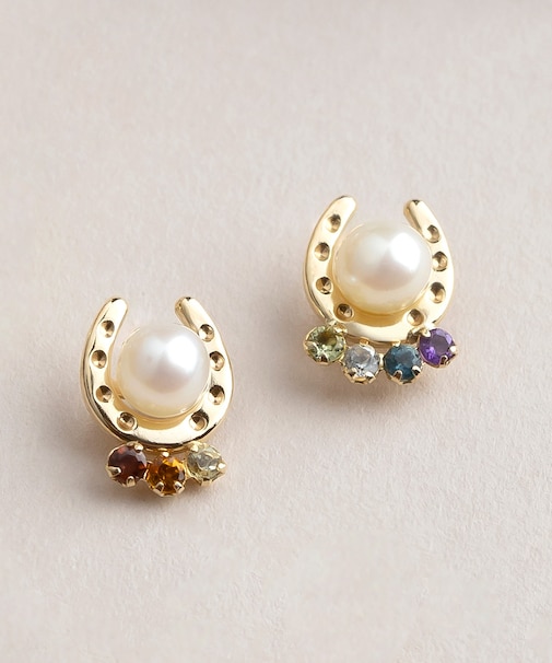 K18・K10 レインボー&ホースシューピアス