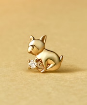 【 Solo Pierce】K18・K10 フレンチブルドッグ ハーフピアス