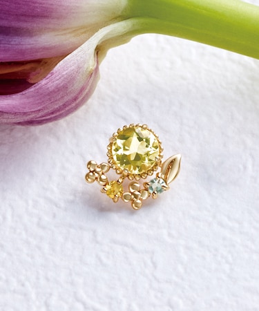 【 Solo Pierce】K18・K10 ミモザ ハーフピアス