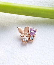 【 Solo Pierce】K18・K10 蝶 ハーフピアス
