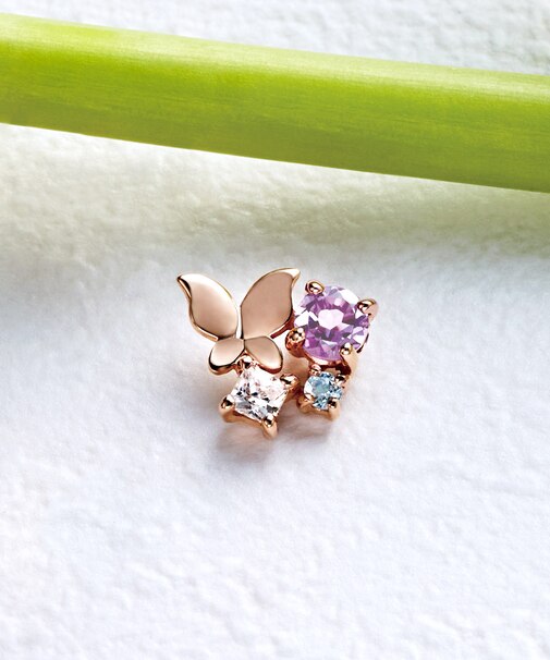 【 Solo Pierce】K18・K10 蝶 ハーフピアス
