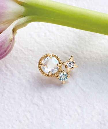 【 Solo Pierce】K18・K10 スパークル ハーフピアス