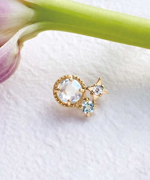 【 Solo Pierce】K18・K10 スパークル ハーフピアス