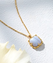 SV　フラッフィクラウド　ブルーレースアゲートネックレス