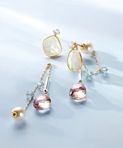 K10 オパール&アメトリン 3WAYピアス