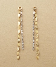 【 Palette】K10　バイカラーチェーンチャーム( YG/WG)