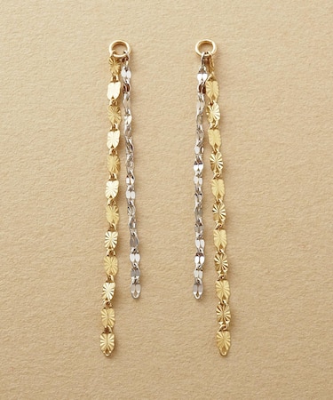 【 Palette】K10　バイカラーチェーンチャーム( YG/WG)