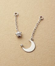 【 Palette】K10 ダイヤモンド 星&月チャーム( WG)