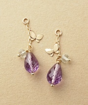 【 Palette】K10 アメジスト蝶々チャーム