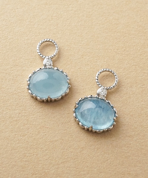 Palette】SV ミルキーアクアマリンチャーム(大きめ丸カン）｜テイク