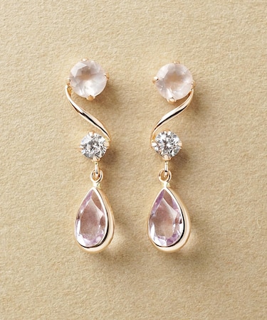 K10  ヒネリスイングピアス ピンク( PG)