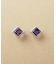 [ セカンドピアス]Ptアメジスト スクエアカットピアス