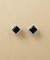 [ セカンドピアス]Pｔオニキス スクエアカットピアス
